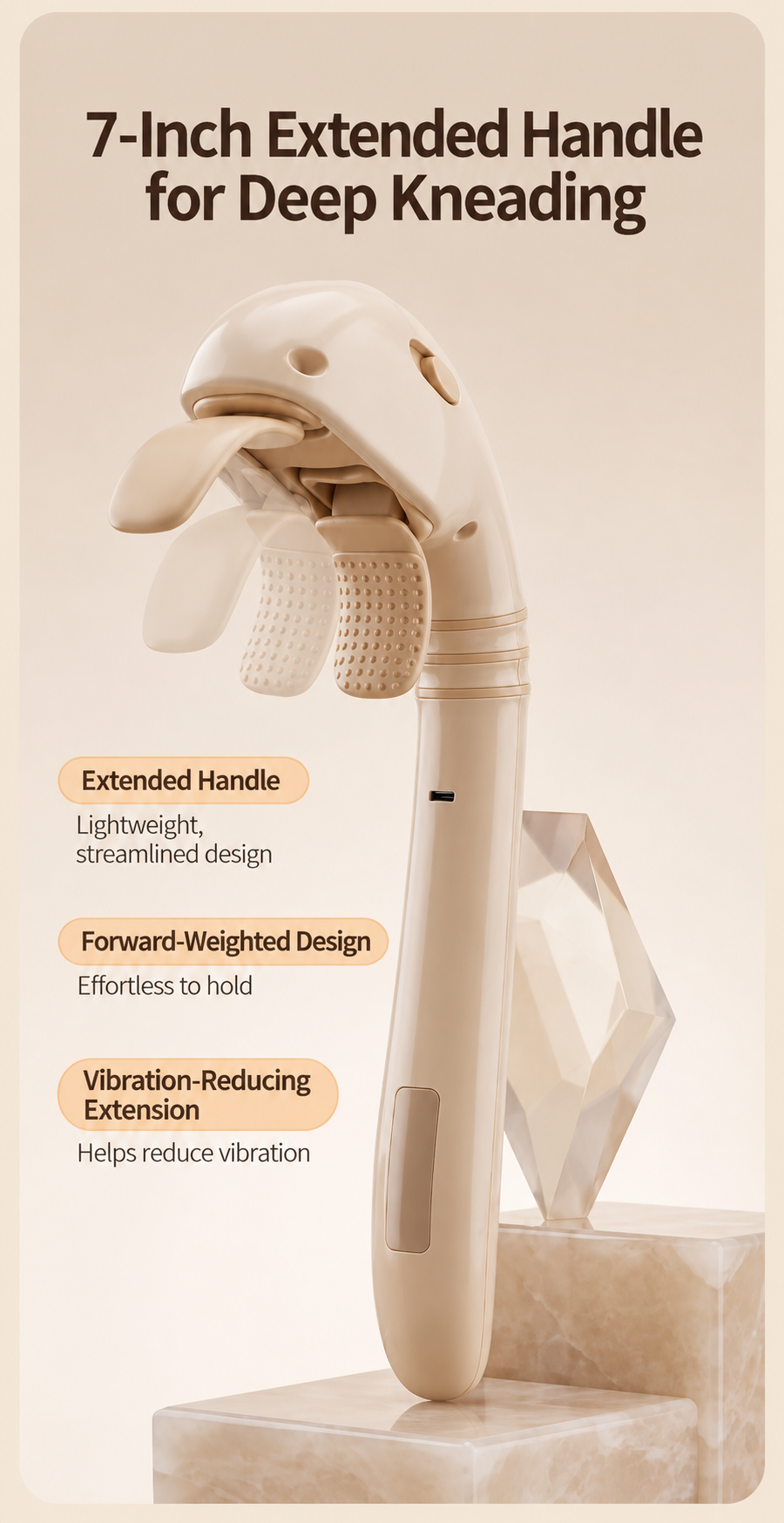 Seahorse Wireless Neck & Shoulder massager with three-level pressure adjustment